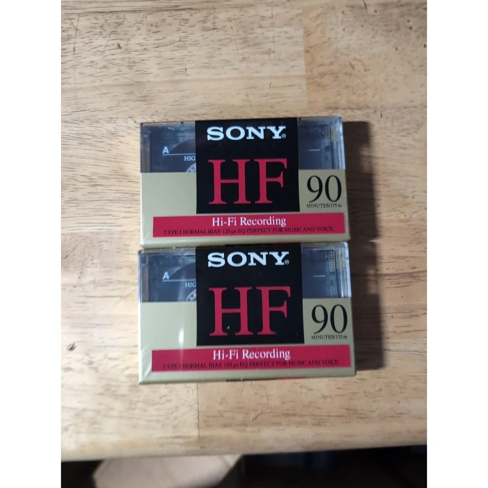 2 Sony‎ HF 90 High Fidelity Normal Bias Cassette - 90 min